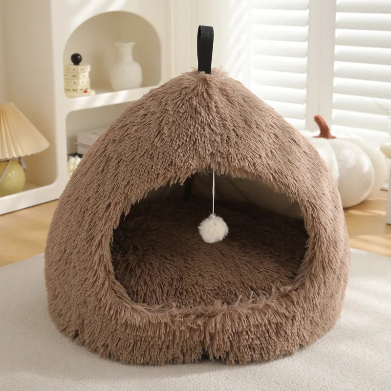 Cozy Long Plush Dog Bed – Soft Pet Sleeping Nest | Canisalfa