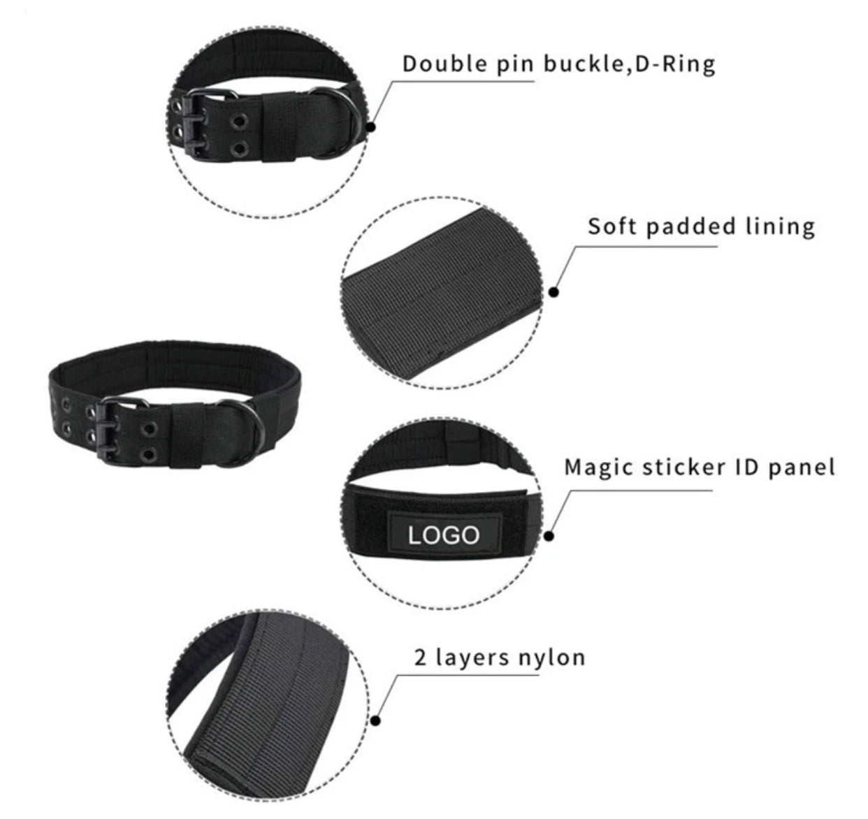 Nylon Dog Collar - Heavy-Duty Tactical Collar | Canisalfa