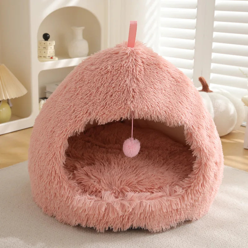 Cozy Long Plush Dog Bed – Soft Pet Sleeping Nest | Canisalfa
