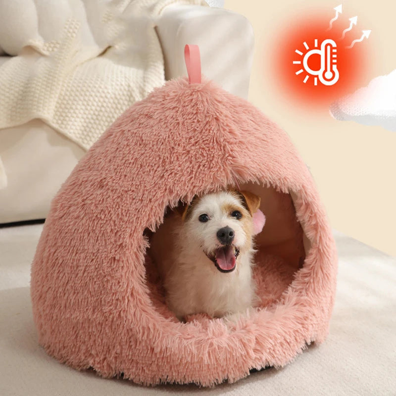 Cozy Long Plush Dog Bed – Soft Pet Sleeping Nest | Canisalfa