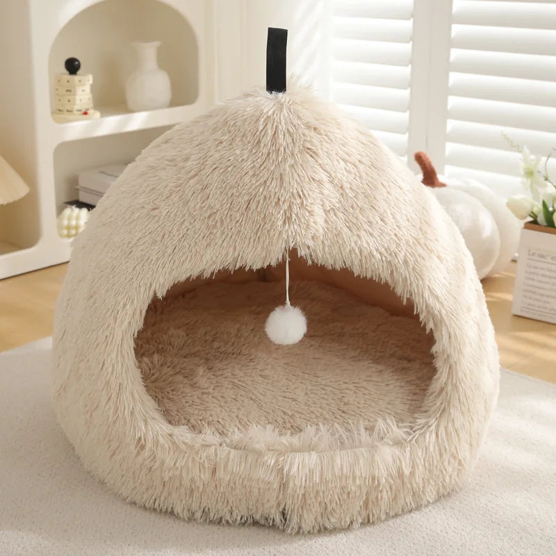 Cozy Long Plush Dog Bed – Soft Pet Sleeping Nest | Canisalfa