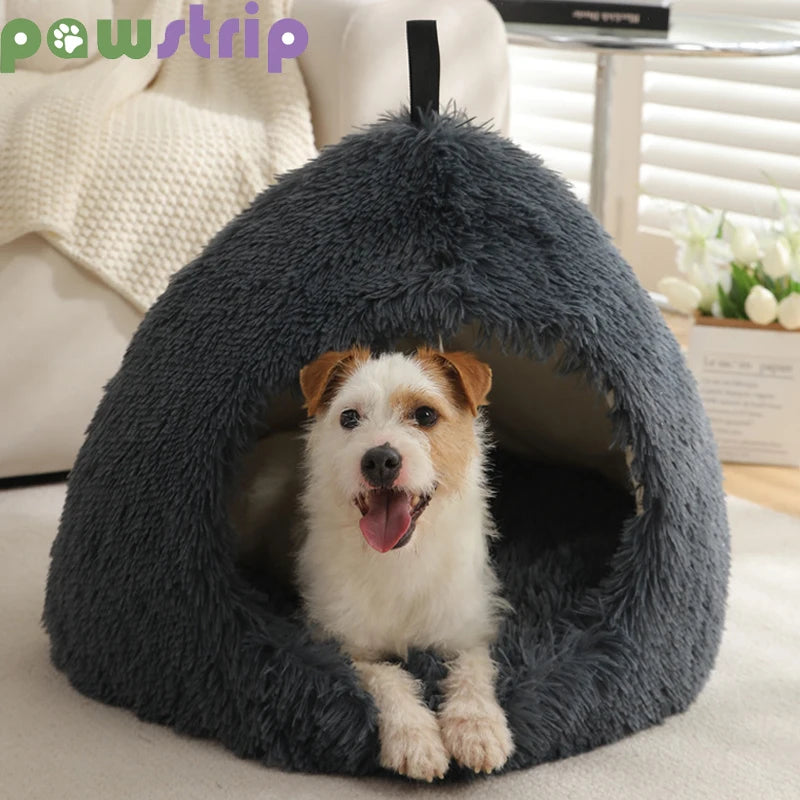 Cozy Long Plush Dog Bed – Soft Pet Sleeping Nest | Canisalfa