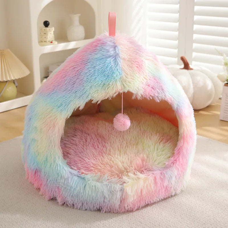 Cozy Long Plush Dog Bed – Soft Pet Sleeping Nest | Canisalfa