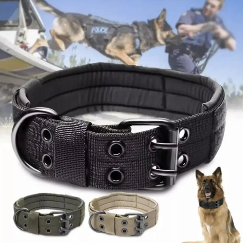 Adjustable Dog Collar Classic Reflective Training Military Dog Collar Nylon Heavy Duty Tactical Dog Collar German Shepherd