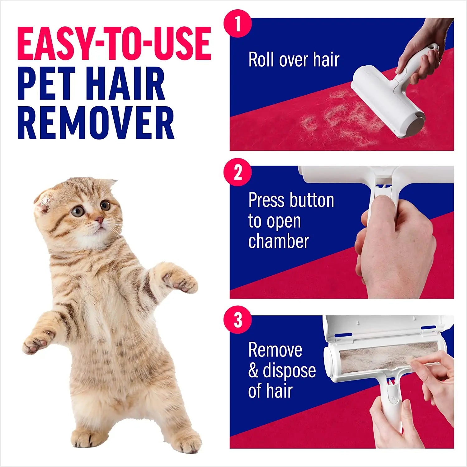 Pet Hair Remover Roller - Dog & Cat Fur Removal | Canisalfa